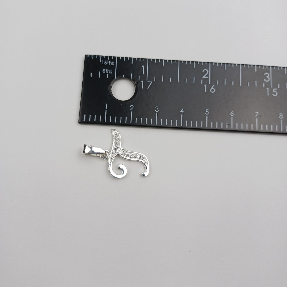 925 sterling silver alphabet letter T pendant necklace - Picture 17 of 17